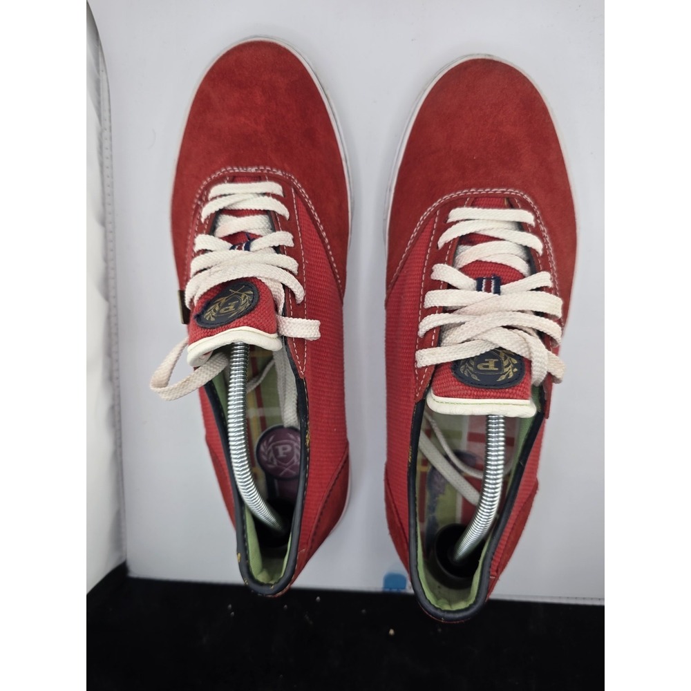 Phat Farm Red Suede Canvas Sneakers Men's Size 11 Casual Lace Up Shoes - Picture 4 of 12